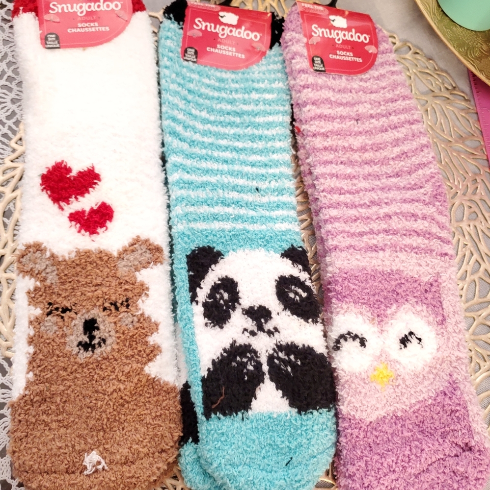 3 PAIRS SNUGADOO SUPER SOFT SOCKS